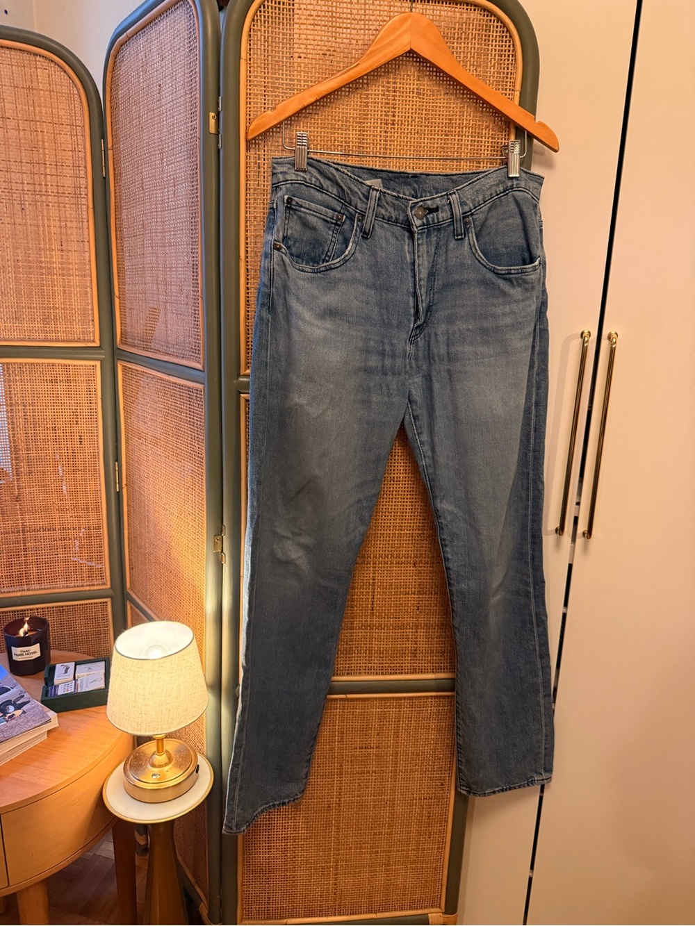 Levi’s Premium 502 Jeans Men’s 31x32 Light Wash Relaxed Taper Soft Worn-In Denim
